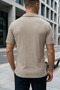 Men's Apaş Collar Short Sleeve Striped Shirt - 2
