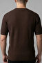 Men's Crew Neck Patterned Knitwear T-Shirt - 2