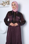 Gülseli Double Pocket Jacket Dress Hijab Two-Piece Set - 4