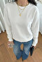 Women's Bow Embroidered Embellished Sweatshirt - 3