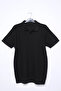 Men's Polo Neck Self-Patterned Knitwear T-Shirt - 4