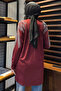 Shoulder Stone Decorated Hijab Knitwear Cardigan - 4