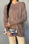 Heart Embroidered Women's Knitwear Sweater - 3