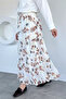 Patterned Chiffon Hijab Skirt with Elastic Waist - 3