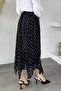 Polka Dot Pleated Hijab Chiffon Skirt with Elastic Waist - 5