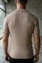 Polo Collar Half Zipper Men's Knitwear T-Shirt - 2