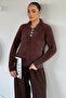 Shirt Collar Buttoned Fleece-Lined Knitwear Sweater (Available in Sizes S, M, L, XL) - 2
