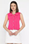 Women's Baby Collar Wave Patterned Knitwear Vest - 2