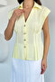 Women's Pleated Sleeveless Shirt - 2