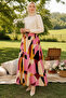 Double Pocket Geometric Patterned Hijab Skirt - 2
