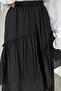 Voile Hijab Skirt with Elastic Waist and Inner Lining - 2