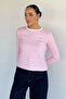 Women's Crew Neck Stripe Patterned Sweatshirt