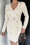 Belted Button Detailed Knitwear Dress - 3