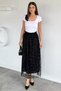 Women's Flocked Printed Lined Skirt (Fits 38-40-42-44)