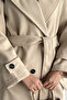 Self-Patterned Belted Hijab Coat - 4