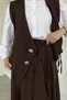 Gülseli Tie-Up Vest Shirt Skirt Hijab Three-Piece Set - 5