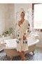 4 Layers Cotton Muslin Bathrobe with Evil Eye Pattern and Hooded Bathrobe - 3