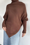 High-Necked Hijab Knitwear Poncho