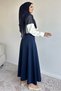 Kiloş Scuba Hijab Skirt with Waist Tie Detail - 4