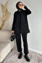 Front Zippered Tunic, Elastic Waist Pants, Islamic Clothing Double Set