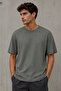 Men's Patterned Crew Neck T-Shirt - 4