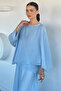 Gülseli Women's Transparent Blouse and Pants Two-Piece Set - 3