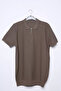Men's Polo Collar Half Zipper Patterned Knitwear T-Shirt - 4