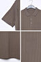 Men's Polo Collar Half Button Knitwear T-Shirt - 3