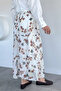 Patterned Chiffon Hijab Skirt with Elastic Waist - 5