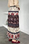 Patterned Chiffon Hijab Skirt with Elastic Waist - 5