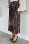 Women's Sequin Skirt with Elastic Waist and Inner Lining - 3