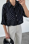 Gülseli Women's Striped Crop Top Shirt - 2