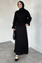 Ruffled Sequined Shirt Skirt Hijab Double Set