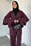 Gülseli Sleeve Ruffled Tunic Elastic Waist Pants Hijab Double Set - 2