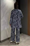 Women's Patterned Kimono Pants Double Set - 3