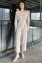 V-Neck Belted Jumpsuit - 2