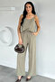 Rope Strap Blouse and Pants Double Set