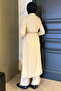 Self-Patterned, Waist-Tie Detailed, Hijab-Tunic and Pants Two-Piece Set - 4