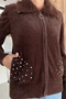 سترة تريكو مطرزة بالخرز (مقاسات s,m,l,xl متوافقة) - 3