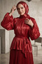 Lined Blouse Skirt Chiffon Hijab Double Set - 5