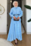 Gülseli Shirt Skirt Hijab Double Set (Shirt Without Lining, Skirt with Lining)