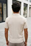 Men's Polo Collar Half Zipper Patterned Knitwear T-Shirt - 2