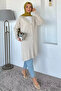 Patterned Front Buttoned Hijab Knitwear Cardigan (Fits M-L-Xl) - 3