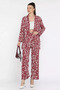 Women's Patterned Kimono Pants Double Set - 2