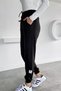 Women's Emblem Detailed Sweatpants with Elastic Waist and Cuffs - 3