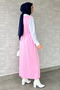 Rose patterned knitted dress shirt hijab two-piece set - 4