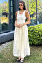 Women's Embroidered Skirt with Elastic Waist and Inner Lining - 2