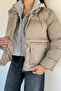 Women's Garnished Hooded Double Pocket Coat