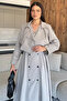 Women's Trench Fabric Jacket Dress Double Set - 2