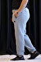 Elastic Waist Three-Threaded Ribbed Men's Sweatpants - 2
